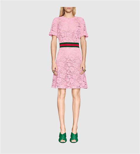 gucci dress light pink|gucci lace dress.